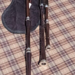 Cornemuse 16 pouces ébenne, bagues étain