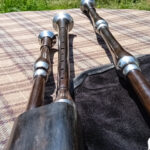 Cornemuse 16 pouces ébène, bagues étain